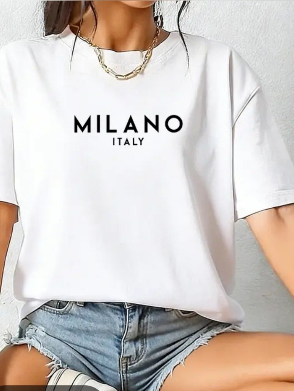 Milano Italy White Graphic Tee